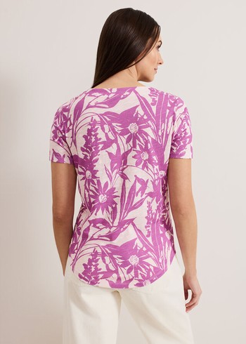 Phase Eight Alice Floral T Shirts Purple Canada | NAEZJU-743